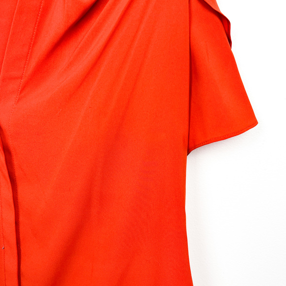 Calvin Klein Short Sleeve Orange Blouse - Picture 8 of 10